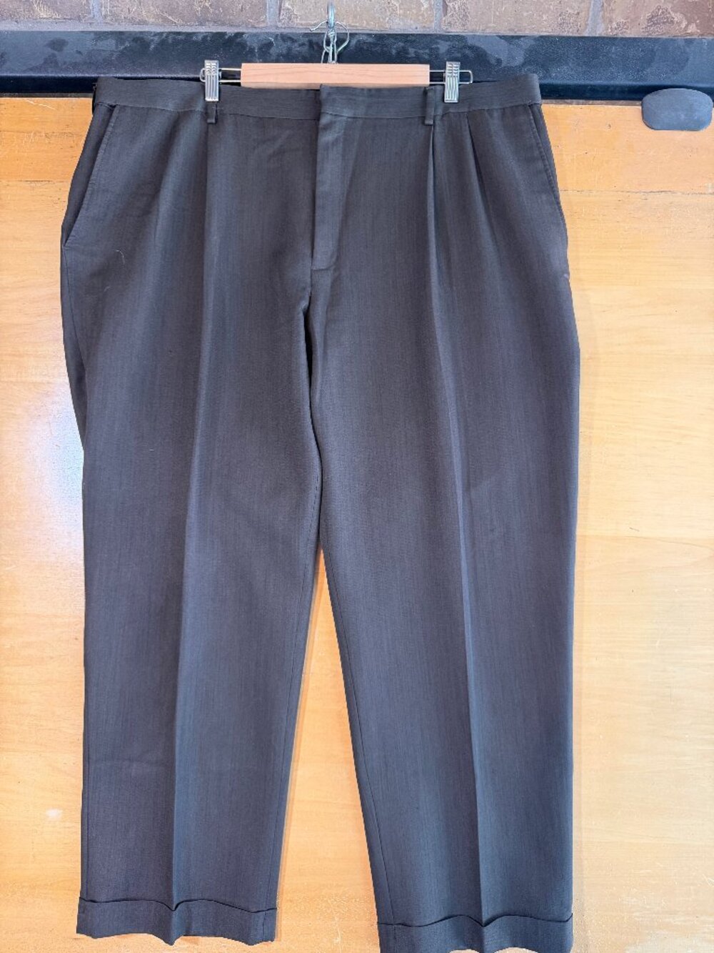 Haggar Established 1926 Brown Gray Dress Pants 44X30